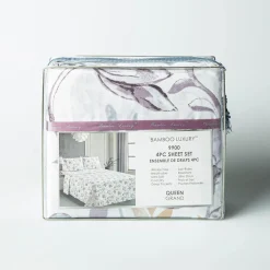 Hotel & Home 'Begonia' Microfiber Sheet 4pc Queen