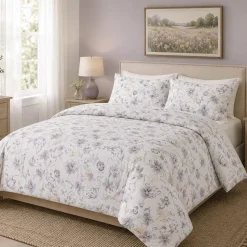 Hotel & Home 'Begonia' Microfiber Duvet Cover 3pc King