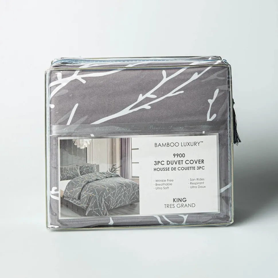 Hotel & Home 'Buds & Branches' Microfiber Duvet Cover 3pc King