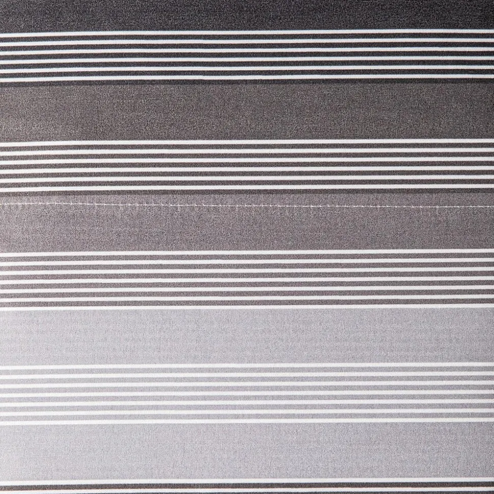 Hotel & Home 'Grey Striped' Microfiber Sheet 4pc Queen