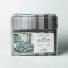 Hotel & Home 'Grey Striped' Microfiber Duvet Cover 3pc King
