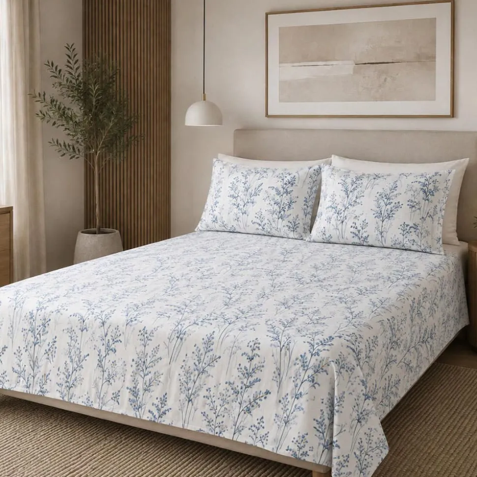 Hotel & Home 'Meadow' Microfiber Sheet 4pc Queen