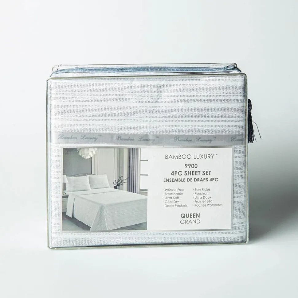 Hotel & Home 'Strata' Microfiber Sheet 4pc Queen