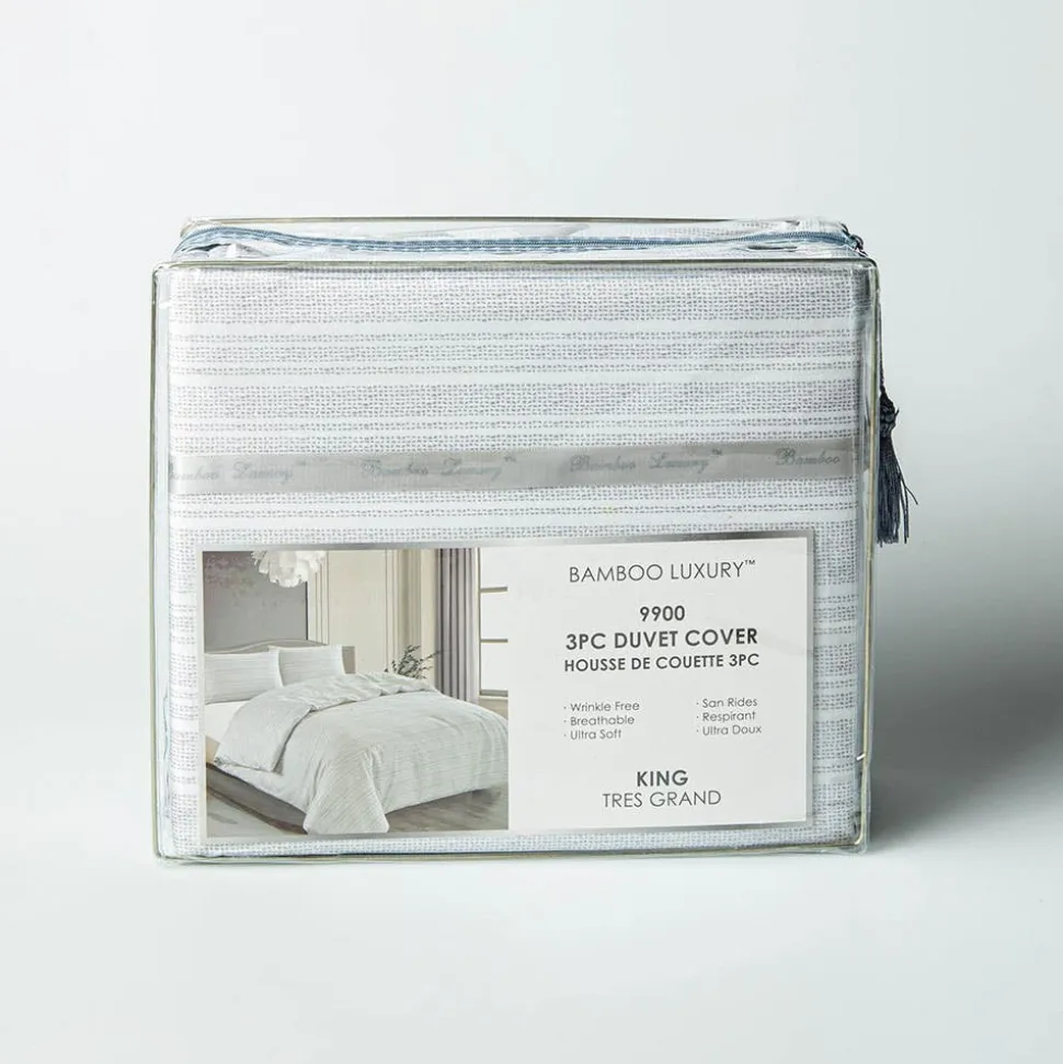 Hotel & Home 'Strata' Microfiber Duvet Cover 3pc King