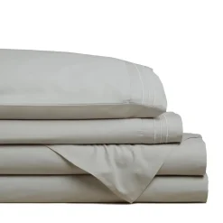 Hotel & Home Ultra-Soft Microfiber Queen Sheet - Set of 4 (Light Grey)