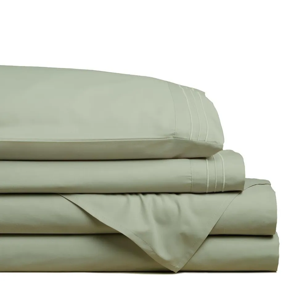 Hotel & Home Ultra-Soft Microfiber Queen Sheet - Set of 4 (Sage)