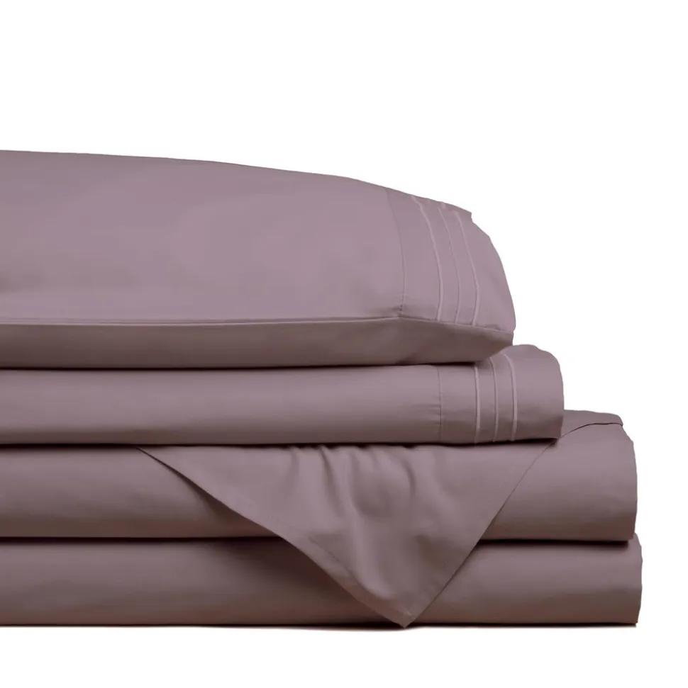Hotel & Home Ultra-Soft Microfiber King Sheet - Set of 4 (Lilac)