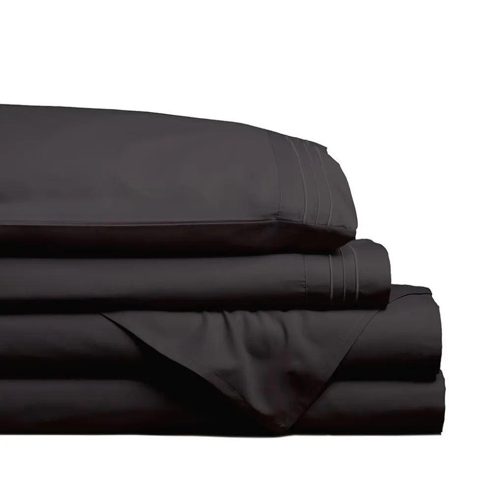Hotel & Home Ultra-Soft Microfiber King Sheet - Set of 4 (Charcoal)