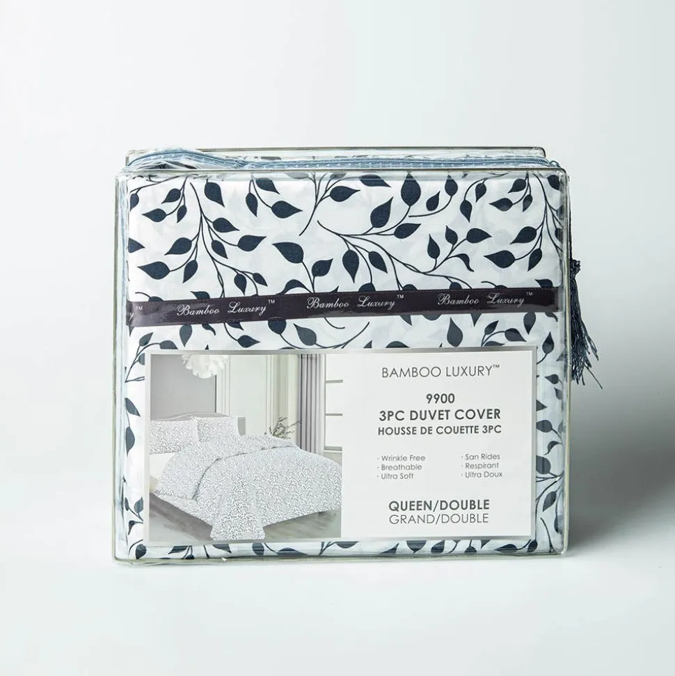 Hotel & Home 'Willow' Microfiber Duvet Cover 3pc Double/Queen
