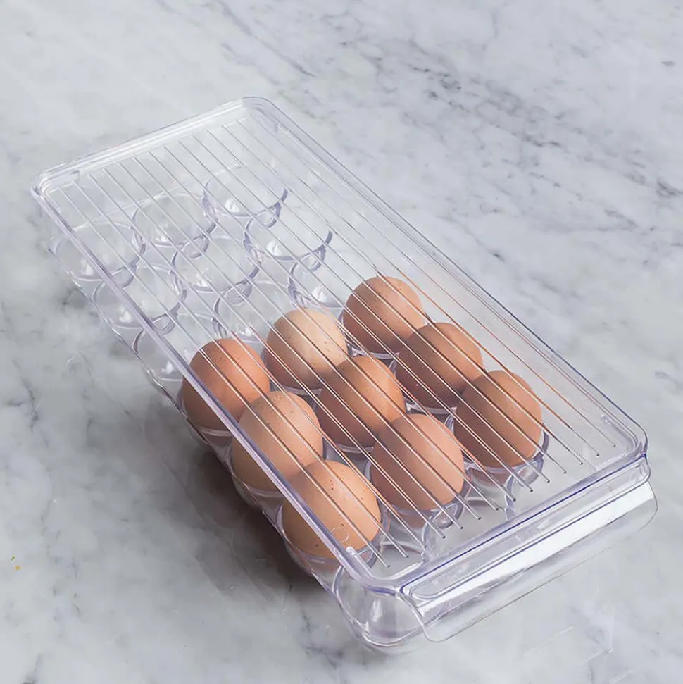 iDesign Linus '21-Egg Capacity' Fridge Binz Egg Holder 6x14.75x3"