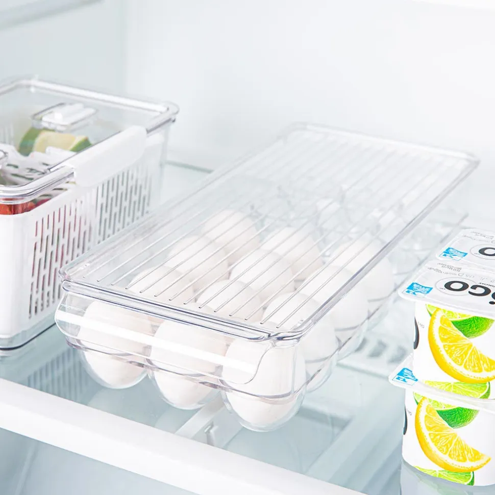 iDesign Linus '21-Egg Capacity' Fridge Binz Egg Holder 6x14.75x3"