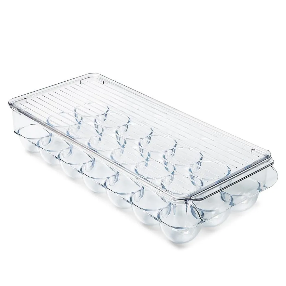 iDesign Linus '21-Egg Capacity' Fridge Binz Egg Holder 6x14.75x3"