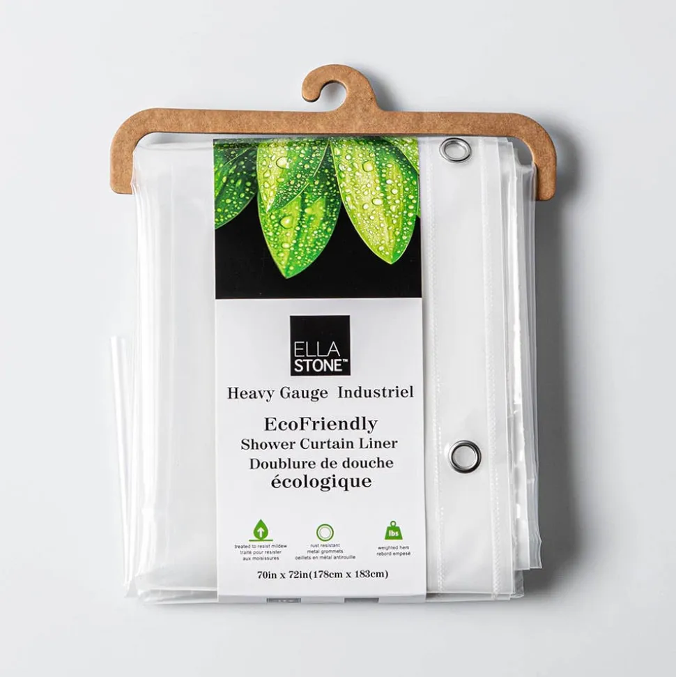ITY Ella Stone Shower Curtain Liner (Clear) 70" x 72"