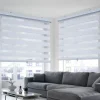 ITY Olivia Stone Cordless Polyester Day-Night Blind 24"x84" (White)