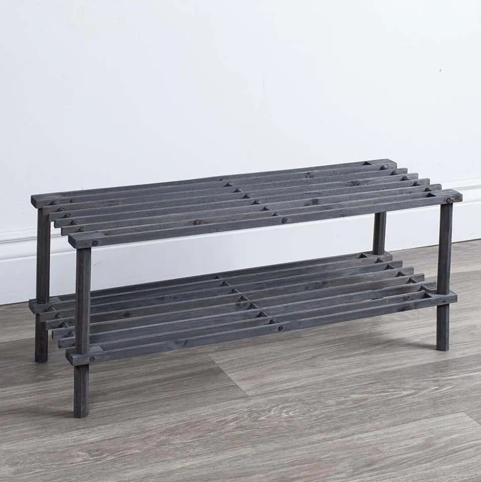 ITY Shoe Hub '2-Tier' Shoe Rack (Grey)