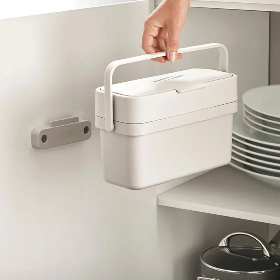 Joseph Joseph Compo Plastic Compost Bin-Pail (White/Green)