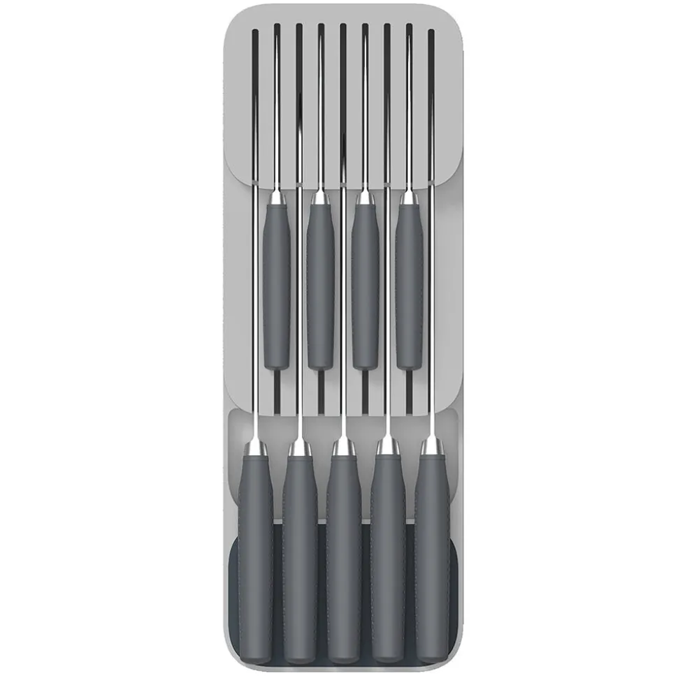 Joseph Joseph Drawerstore Compact Knife Organizer (Grey) 15.5x5.5x3"