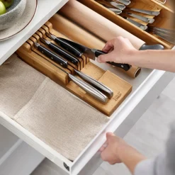 Joseph Joseph Drawerstore 2-Tier Bamboo Knife Organizer 15.8x3.3x4.5"