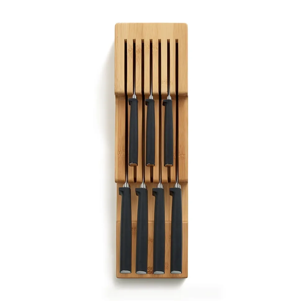 Joseph Joseph Drawerstore 2-Tier Bamboo Knife Organizer 15.8x3.3x4.5"