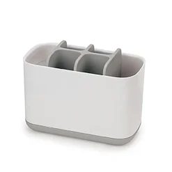 Joseph Joseph Smart Bath Toothbrush Holder Caddy (White/Grey)
