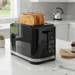 JS Gourmet Digital Touch Toaster 2 Slice (Black)