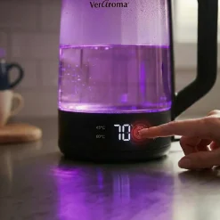 JS Gourmet Digital Wifi Glass Kettle (Black)
