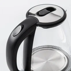JS Gourmet Electric Glass Kettle (Stainless Steel)
