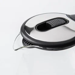 JS Gourmet Electric Glass Kettle (Stainless Steel)