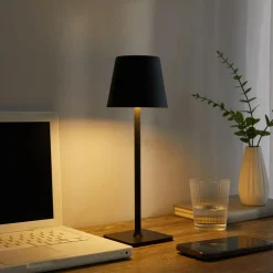 JS Maison Lucie Modern LED Touch Lamp (Black)