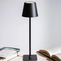 JS Maison Lucie Modern LED Touch Lamp (Black)
