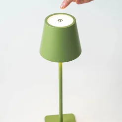 JS Maison Lucie Modern LED Touch Lamp (Sage)