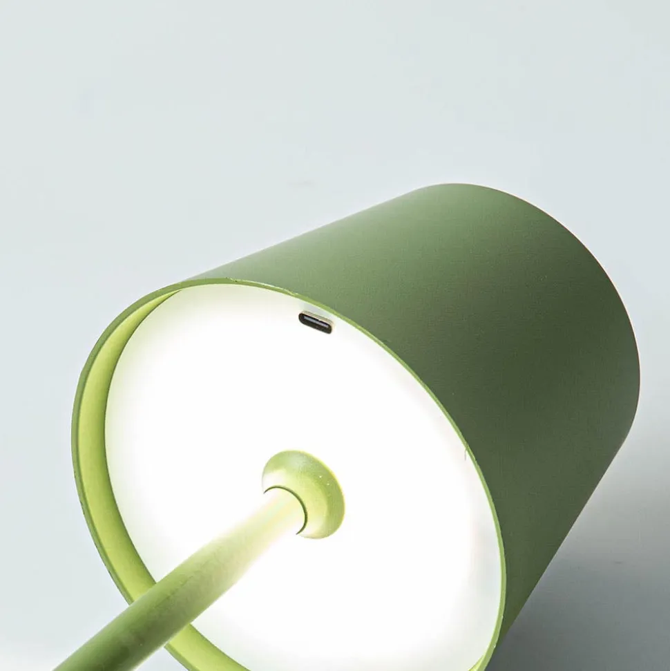 JS Maison Lucie Modern LED Touch Lamp (Sage)