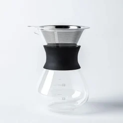 Keittiö Aurelia Pour Over Coffee Pot with Filter (Black/Clear)