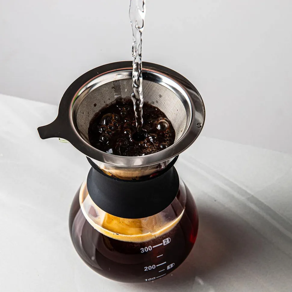 Keittiö Aurelia Pour Over Coffee Pot with Filter (Black/Clear)