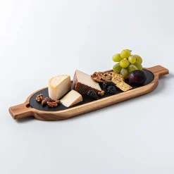 Keittiö Essentials Oval Serving Board (Black/Wood)