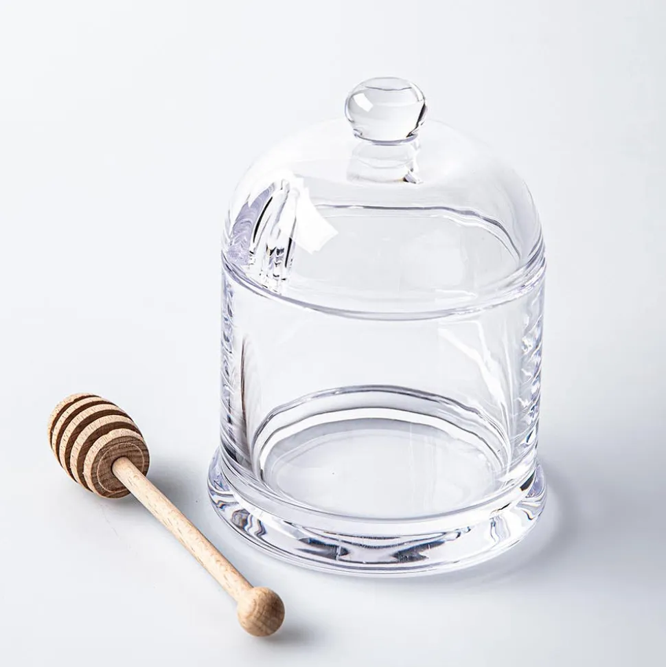 Keittiö Glass Honey Jar with Dipper (Clear)