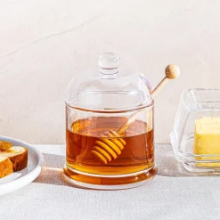 Keittiö Glass Honey Jar with Dipper (Clear)