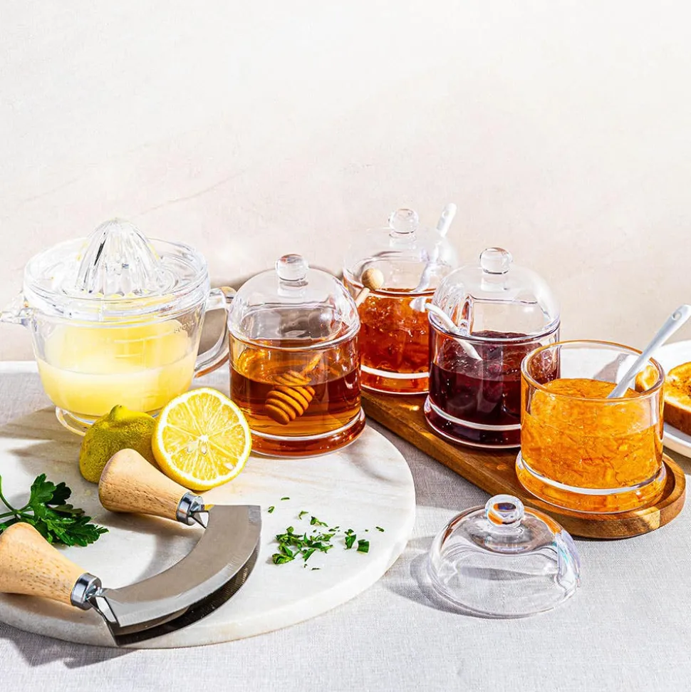 Keittiö Glass Honey Jar with Dipper (Clear)