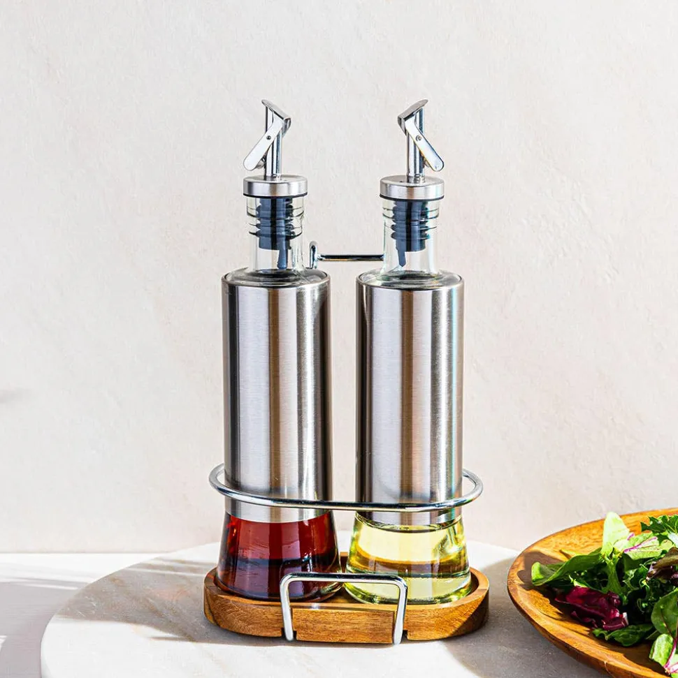 Keittiö Perfect Pour Glass Oil and Vinegar Bottle Combo - Set of 3