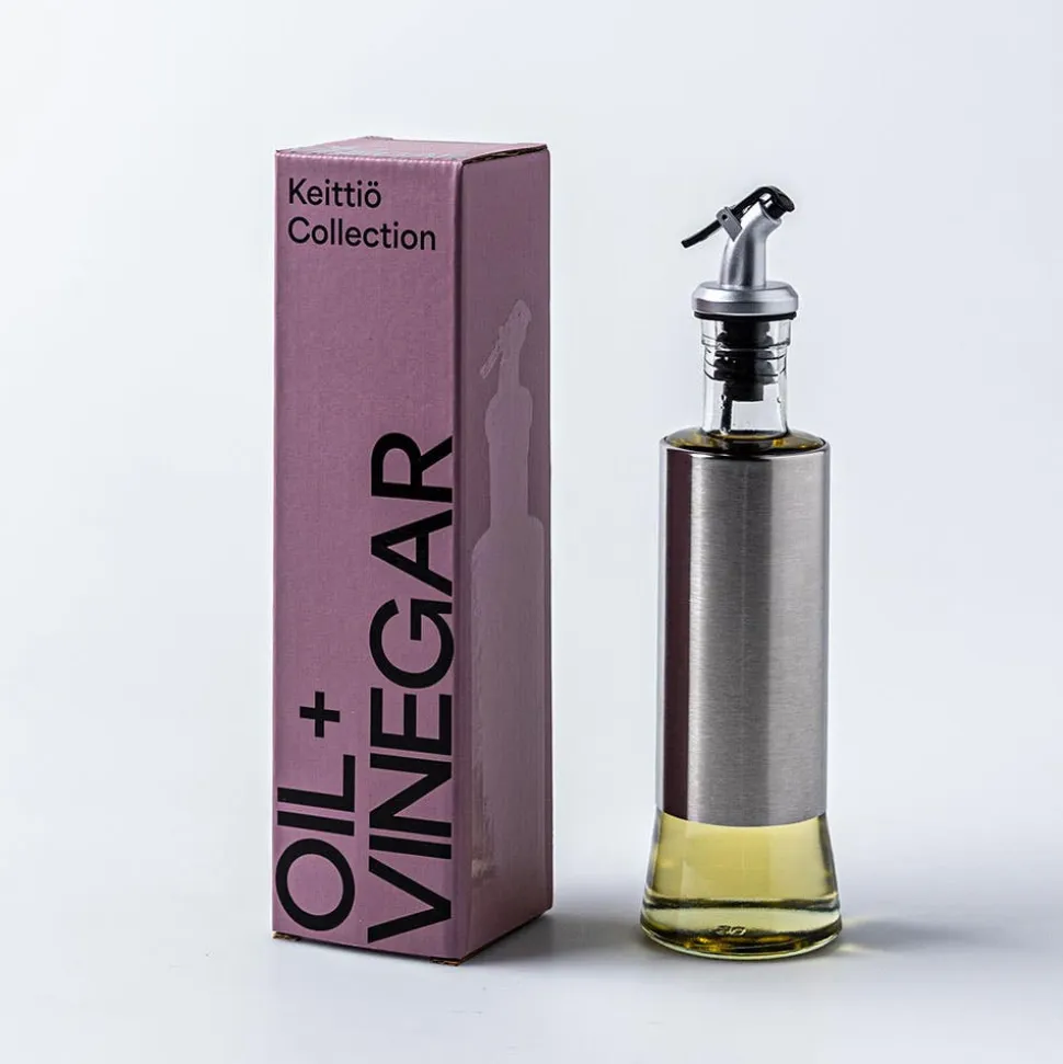 Keittiö Perfect Pour Glass Oil and Vinegar Bottle (St/St - Clear)