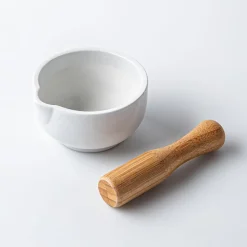 Keittiö Pure Crush Ceramic Mortar and Pestle (White)