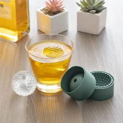Kikkerland Fairway Golf Ball Reusable Ice Mold - Set of 2 (Green)