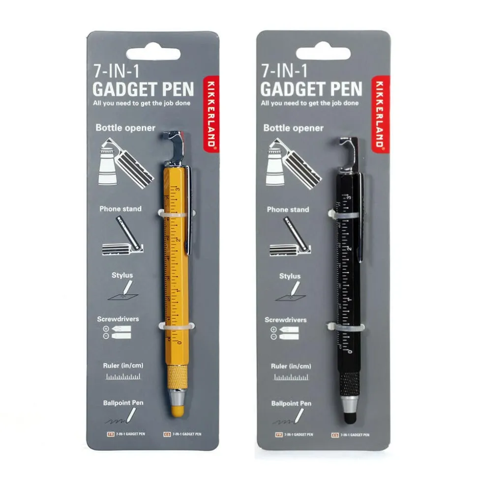 Kikkerland Mighty Scribe 7-In-1 Gadget Pen (Asstd.)