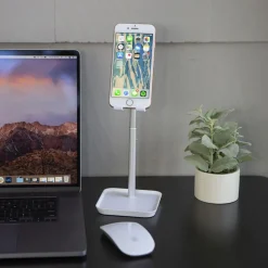 Kikkerland Tech Adjustable Perfect Phone Stand (White)
