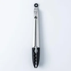 KitchenAid Cooks Silicone Locking Tong with Silicone Tip (Black)