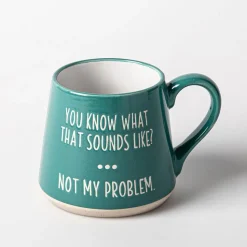 Koppers Big Bottom 'Not My Problem' Mug 16oz (Teal/White)
