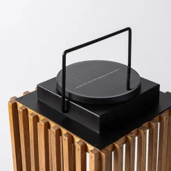 KSP Akari Solar LED Wood Lantern 20 x 20 x 42 cm
