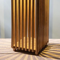 KSP Akari Solar LED Wood Lantern 20 x 20 x 42 cm