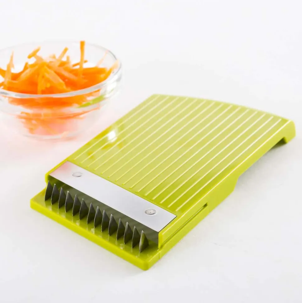 KSP All In 1 Mandoline Slicer and Grater - Set of 7 (White/Green)