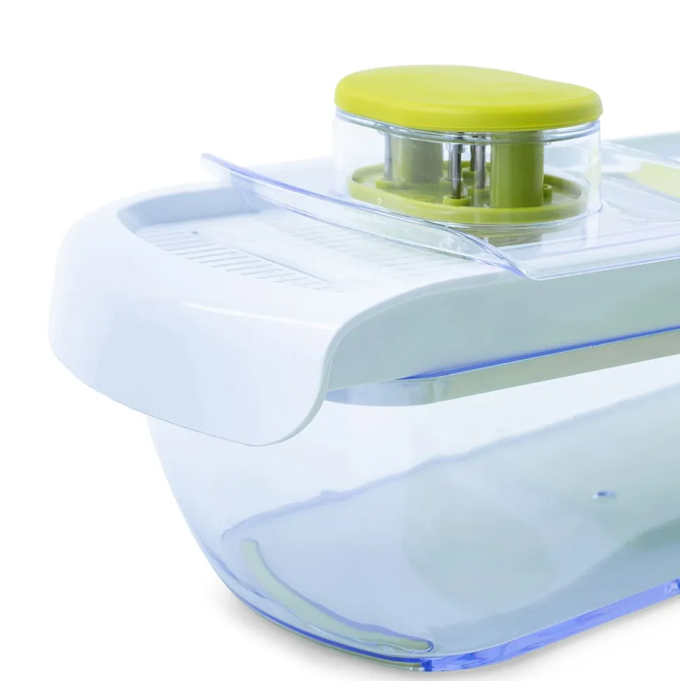 KSP All In 1 Mandoline Slicer and Grater - Set of 7 (White/Green)